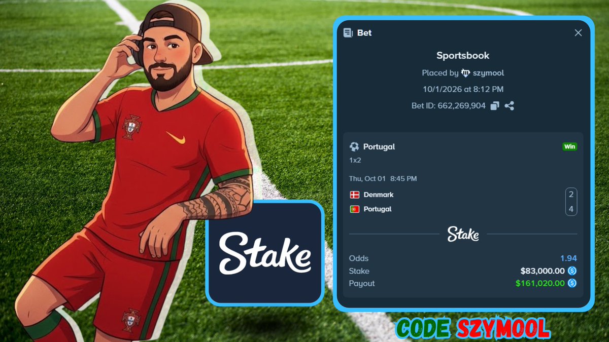szymool's tweet photo. Easiest bet of my life on @Stake, tastes even better being here in Lisbon 🇵🇹 💸 

Register using code Szymool, leave a comment, share, and drop your Stake username below!
Tips are exclusively for players using code Szymool! https://t.co/ANixmpZvr6