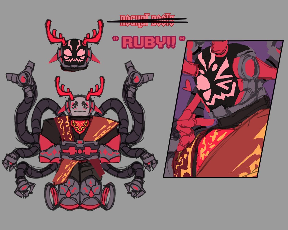 Raydoeswhat's tweet photo. Forgot to post this but I finally made Ruby a proper design after this many years #phightingoc https://t.co/obgyNJSUcq