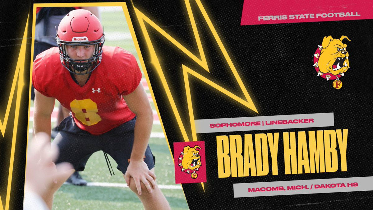 FerrisFootball's tweet photo. CONTINUED GROWTH: Ferris State Linebacker Brady Hamby Builds on Early Experience, Embraces Competition!
https://t.co/piREG8jD7G https://t.co/8ODrArV1gN