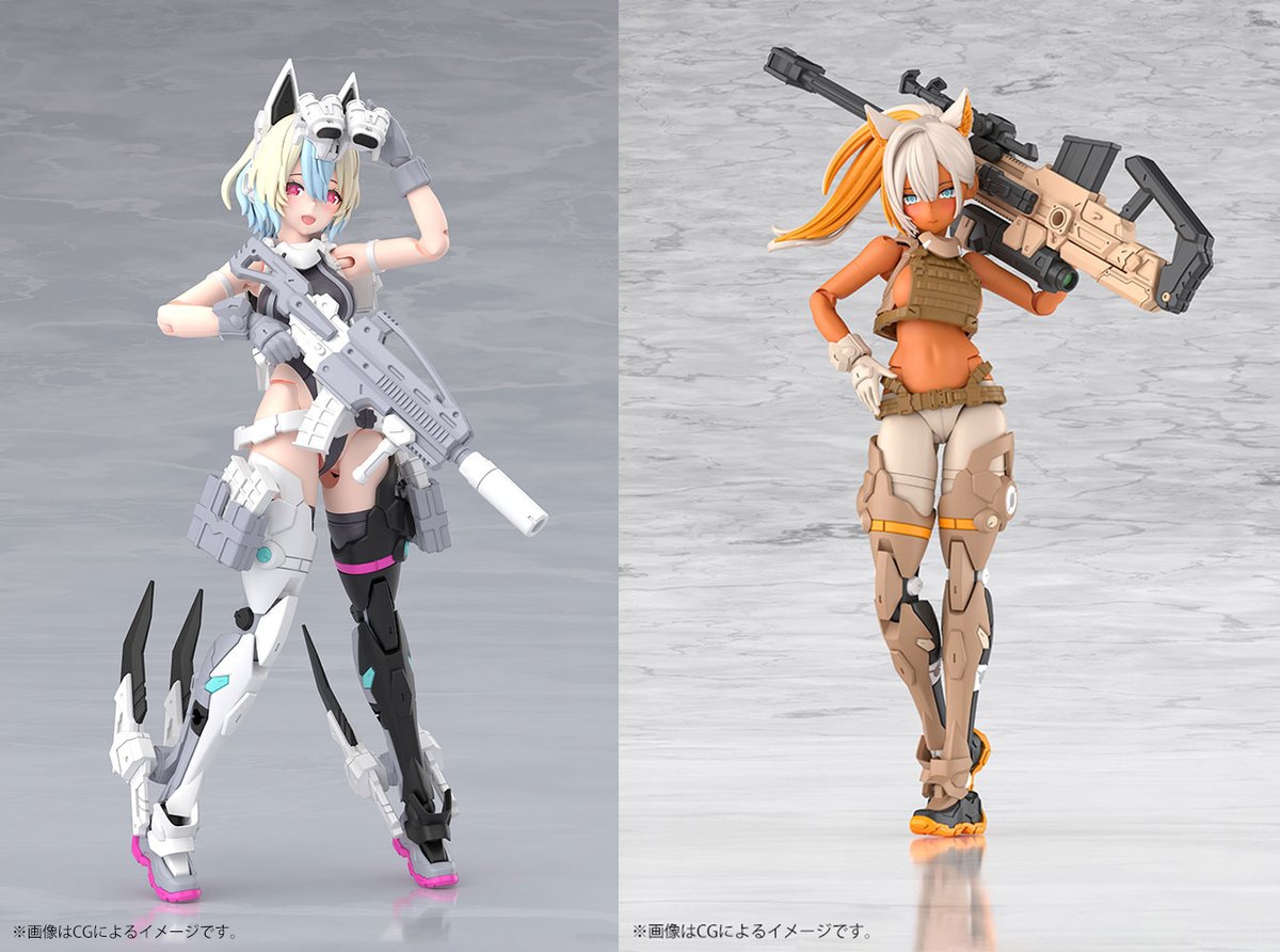 MEGAMIDEVICE's tweet photo. 【テストショット展示】
「ガルム アヴァランチ」はテストショット、Nidy-2D-さんによるイラストをご覧いただけます。

アイプリ＆一部成型色にもう一声最終調整をかけていきます。

姉妹機「スコル テンペスト」もご予約受付中、ミリタリ系メガミをお楽しみください！

#全日本模型HS #メガミデバイス https://t.co/CzxNCLz5Sm