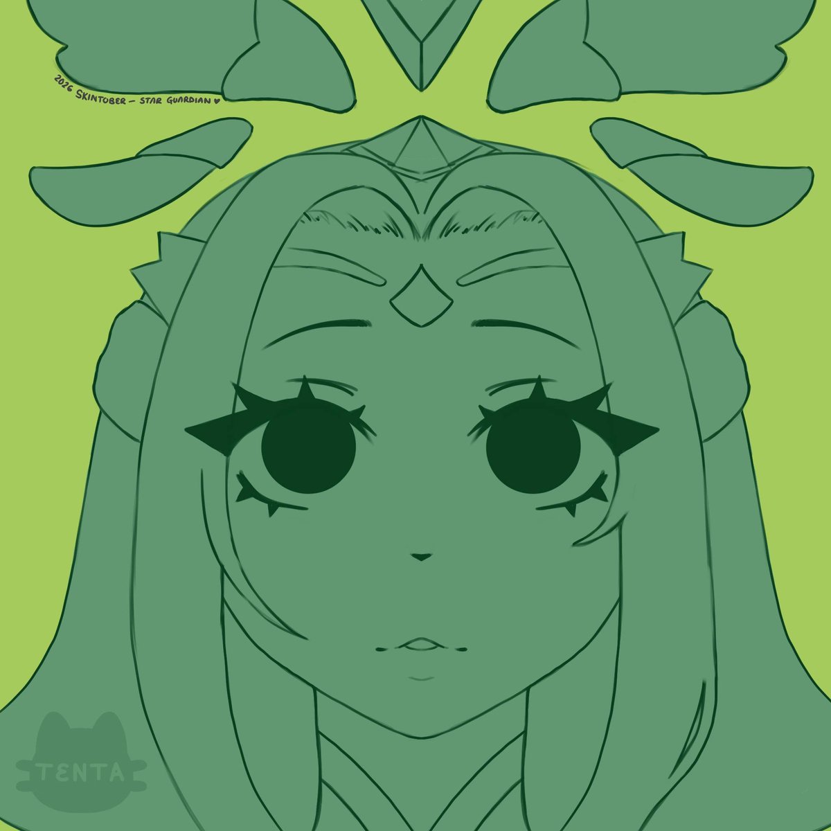 Tentakitten's tweet photo. Decided to do @pumpkimmi #skintober2026

Day one is Star guardian - I did star guardian Neeko! 

I do wanna render this at some point ⋆˙⟡

@LeagueOfLegends @LoLUKN https://t.co/BPL8p0tn5v
