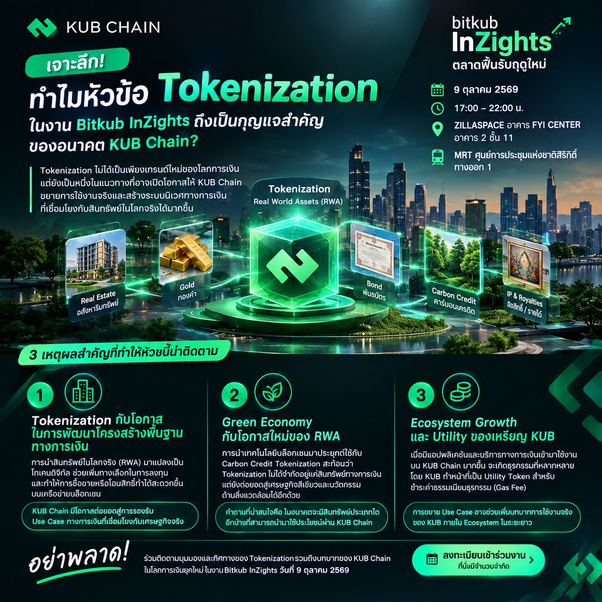 t_shika8's tweet photo. 🔍 เจาะลึก! ทำไมหัวข้อ Tokenization ในงาน Bitkub InZights ถึงเป็นกุญแจสำคัญของอนาคต KUB Chain? 🌐✨
#BitkubInZights #KUBChain #Tokenization #RWA #RealWorldAssets #Blockchain #DigitalAsset #KUB https://t.co/8J6kSdNJMy