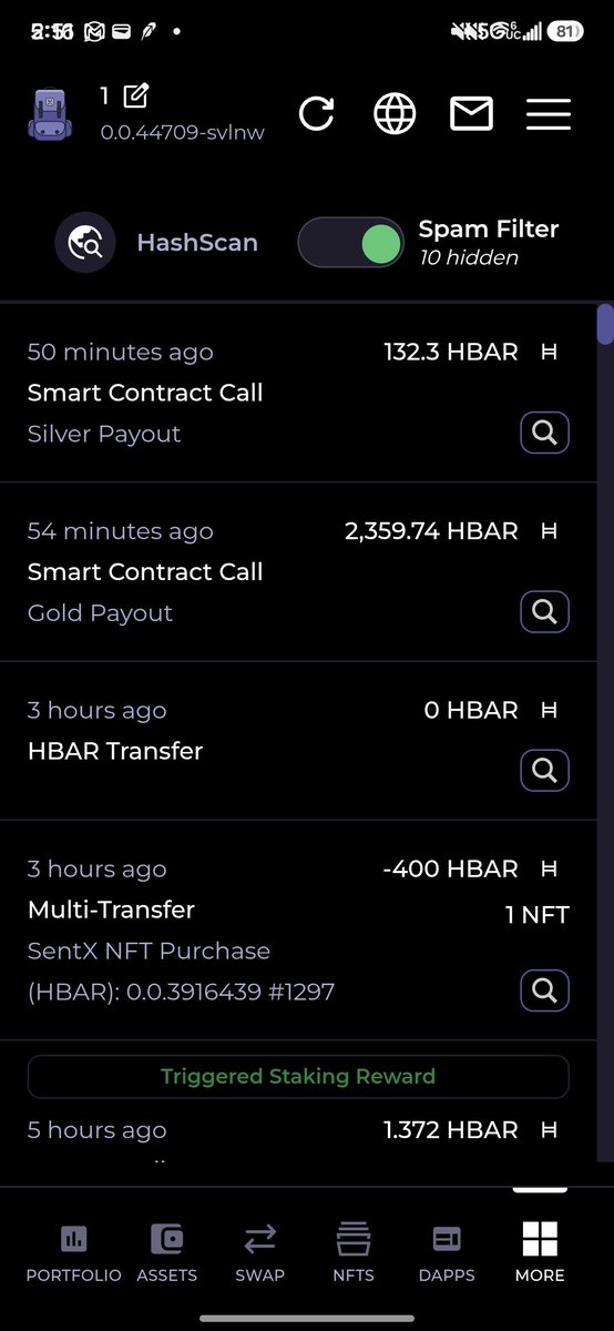Jake99311's tweet photo. @hedera300 What a legend been paying out constantly probably the best project in the hbar space https://t.co/oQQU8H46Xm