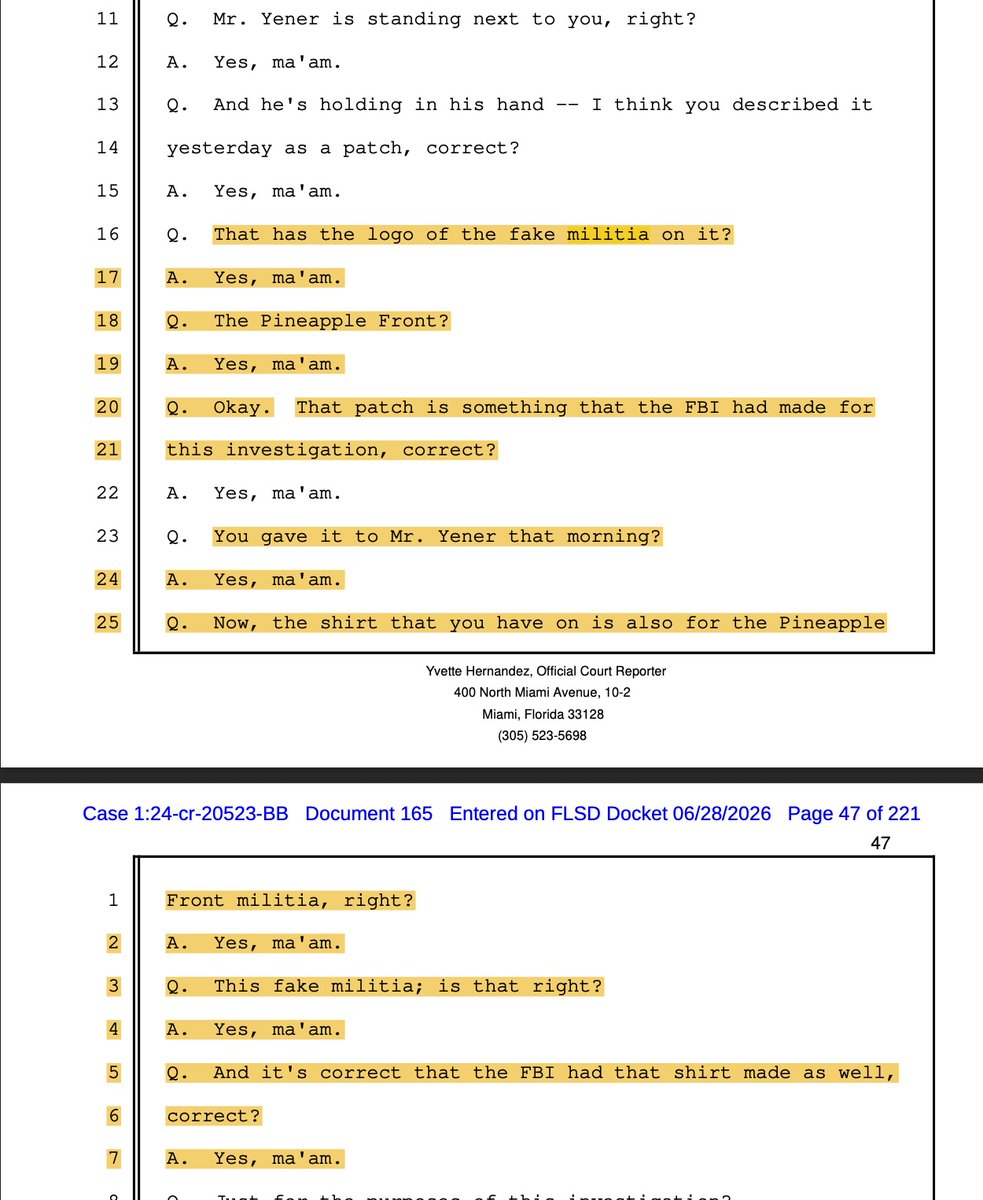 JD_Cashless's tweet photo. This fake FBI "Pineapple Front" militia--again, 6 undercover agents and 1 target--gave money to their target. They also provided him a shirt and patch with the logo of the fake militia.

The leader of the militia was an undercover agent who went by the name "Shaggy." https://t.co/Db6lLBy1OH