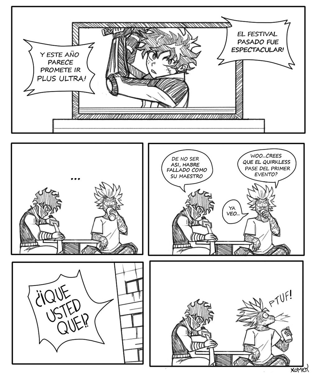 XomerArt's tweet photo. "poco sutil", en la historia, spinner tiene un rol más de aliado ocasional, autor: @KobianLucedes 

Cap: https://t.co/LMRy4w1m6n

#MHA #Bnha https://t.co/EntqoeAzIN