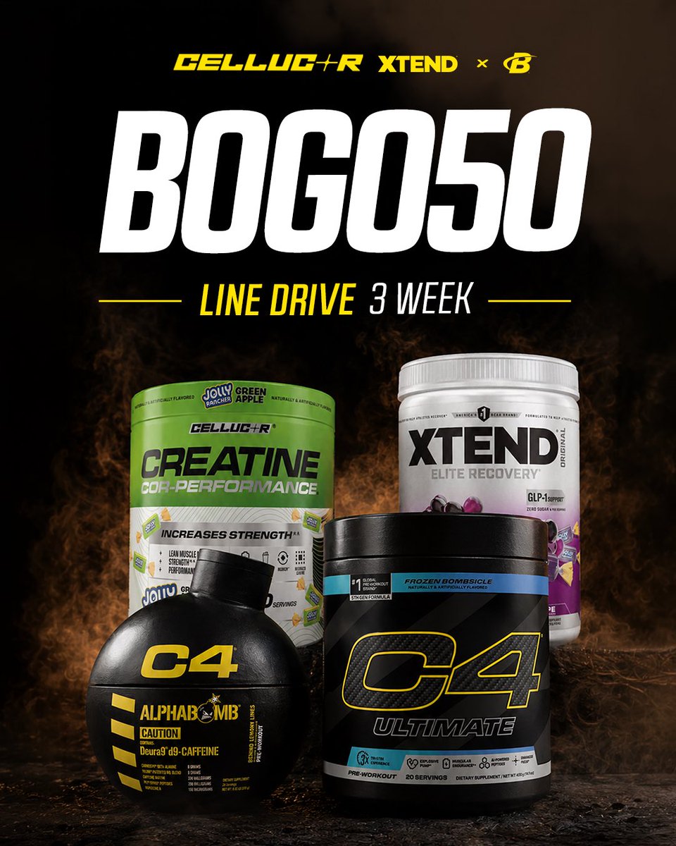 Bodybuildingcom's tweet photo. LAST CHANCE to get BOGOs and Line Drives on your fav supplements! https://t.co/l7pUkVHBrk https://t.co/Q0IQprK3PJ