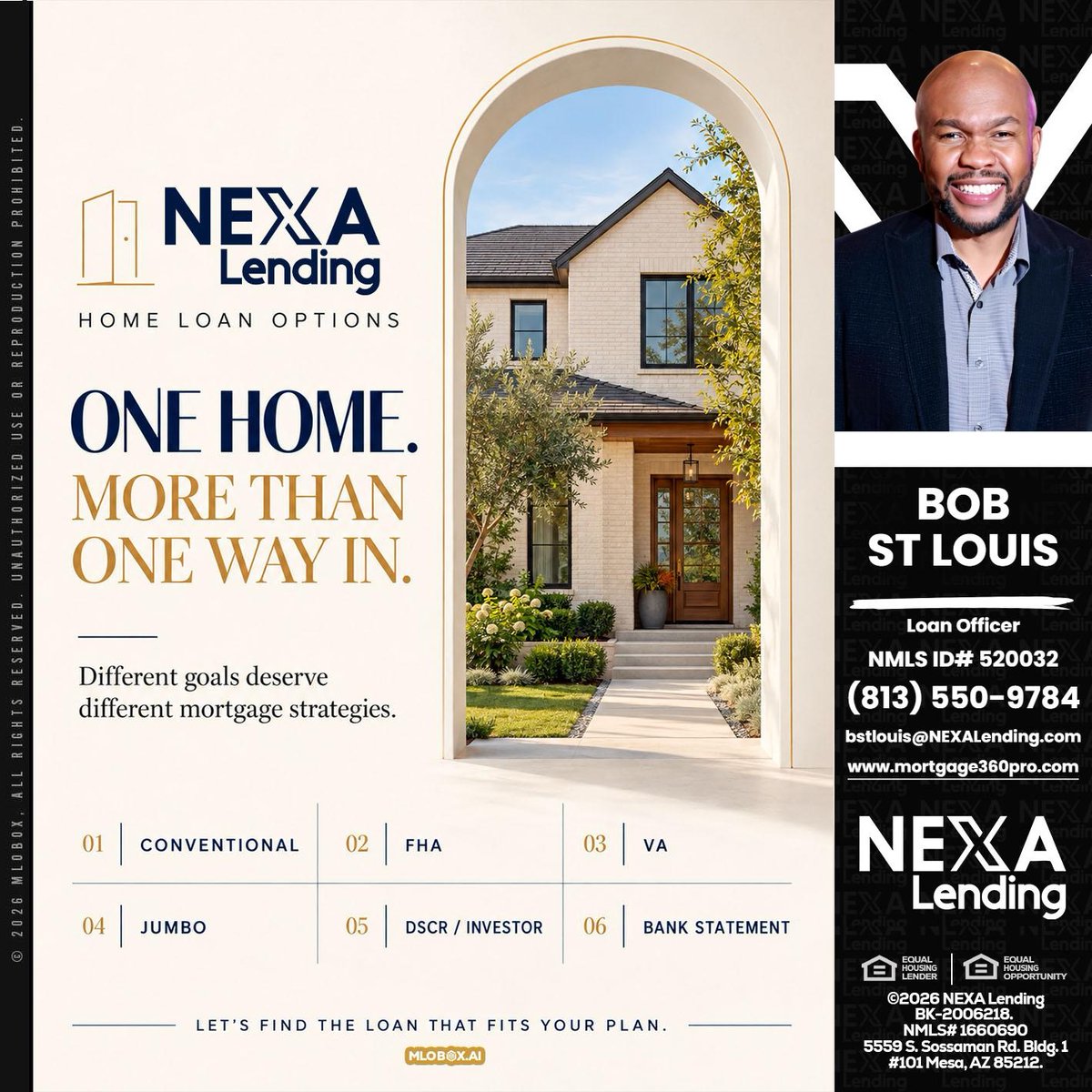 bobstlouis's tweet photo. Unlock your dream home with tailored mortgage options! 🏡✨ Let's find the loan that fits your plan. DM me for personalized solutions! #HomeLoan #NexaLending #MortgageStrategies

 📧 info@mortgage360pro.com

 📞 813-550-9784 https://t.co/tx4ll8gm0l