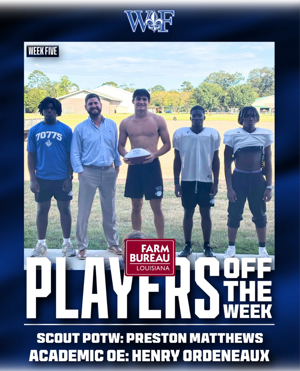 WFHS_FB's tweet photo. 𝐅𝐚𝐫𝐦 𝐁𝐮𝐫𝐞𝐚𝐮 𝐏𝐥𝐚𝐲𝐞𝐫𝐬 𝐎𝐟 𝐓𝐡𝐞 𝐖𝐞𝐞𝐤 ⚜️

Scout POTW: Preston Matthews 

Academic OE: Henry Ordeneaux

𝐎𝐄 | #𝐈𝐭𝐬𝐓𝐢𝐦𝐞 https://t.co/Yu9aR67E6Z