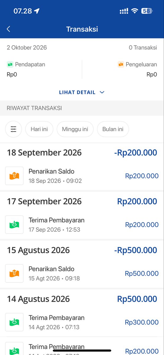hugetdibalik's tweet photo. @danawallet saya punya qris dana bisnis, pada tanggal 19 september 2026 pukul 21:34 ada transaksi ke qris dana bisnis saya sebesar Rp 800.000 tapi sampai sekarang belum masuk ke dana bisnis saya. https://t.co/OkvrgQWCf9