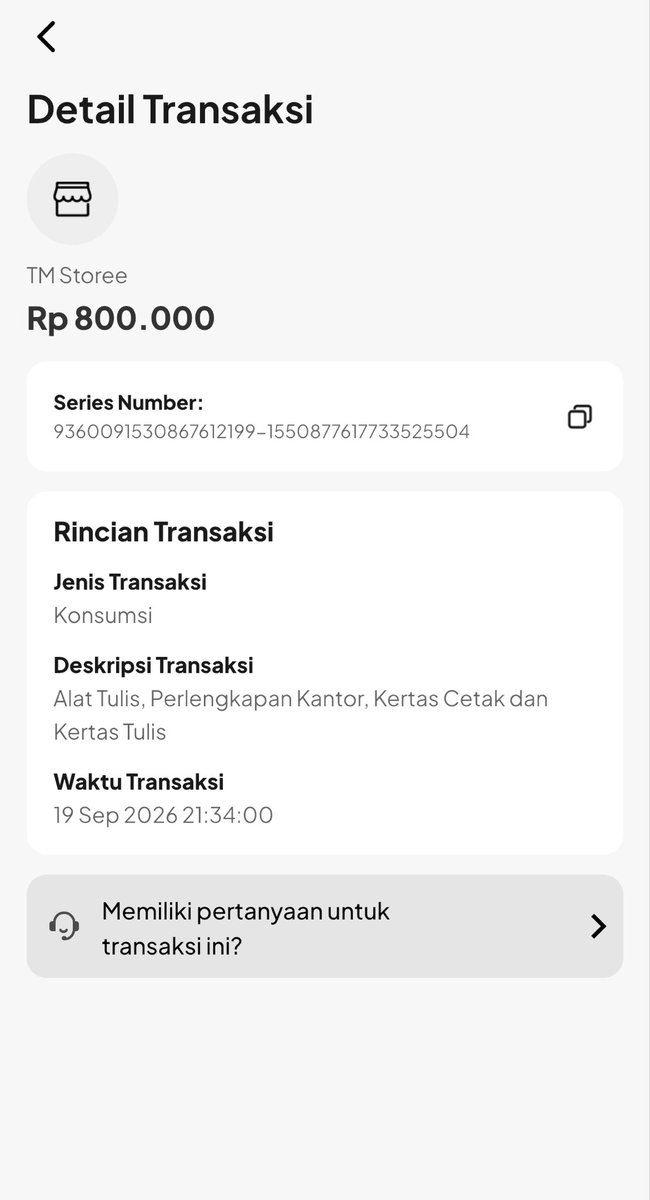 hugetdibalik's tweet photo. @danawallet saya punya qris dana bisnis, pada tanggal 19 september 2026 pukul 21:34 ada transaksi ke qris dana bisnis saya sebesar Rp 800.000 tapi sampai sekarang belum masuk ke dana bisnis saya. https://t.co/OkvrgQWCf9
