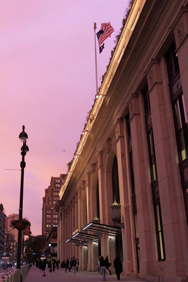 zara_skyfxd's tweet photo. Caught this amazing sunset in New York today. The whole sky turned this soft pink color. It honestly felt like I had stepped into a fairytale https://t.co/C7LA3Hm1VZ