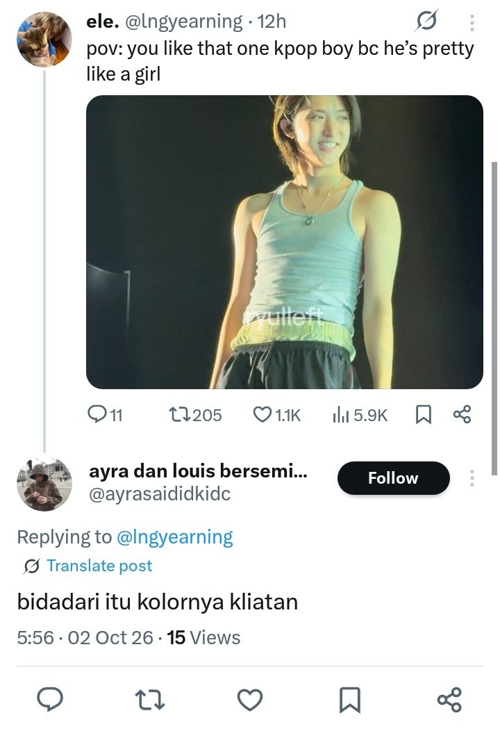 lngyearning's tweet photo. CEKIKIKANN 😭 https://t.co/VYLb97lRZY