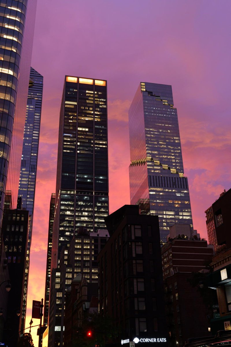 zara_skyfxd's tweet photo. Caught this amazing sunset in New York today. The whole sky turned this soft pink color. It honestly felt like I had stepped into a fairytale https://t.co/C7LA3Hm1VZ