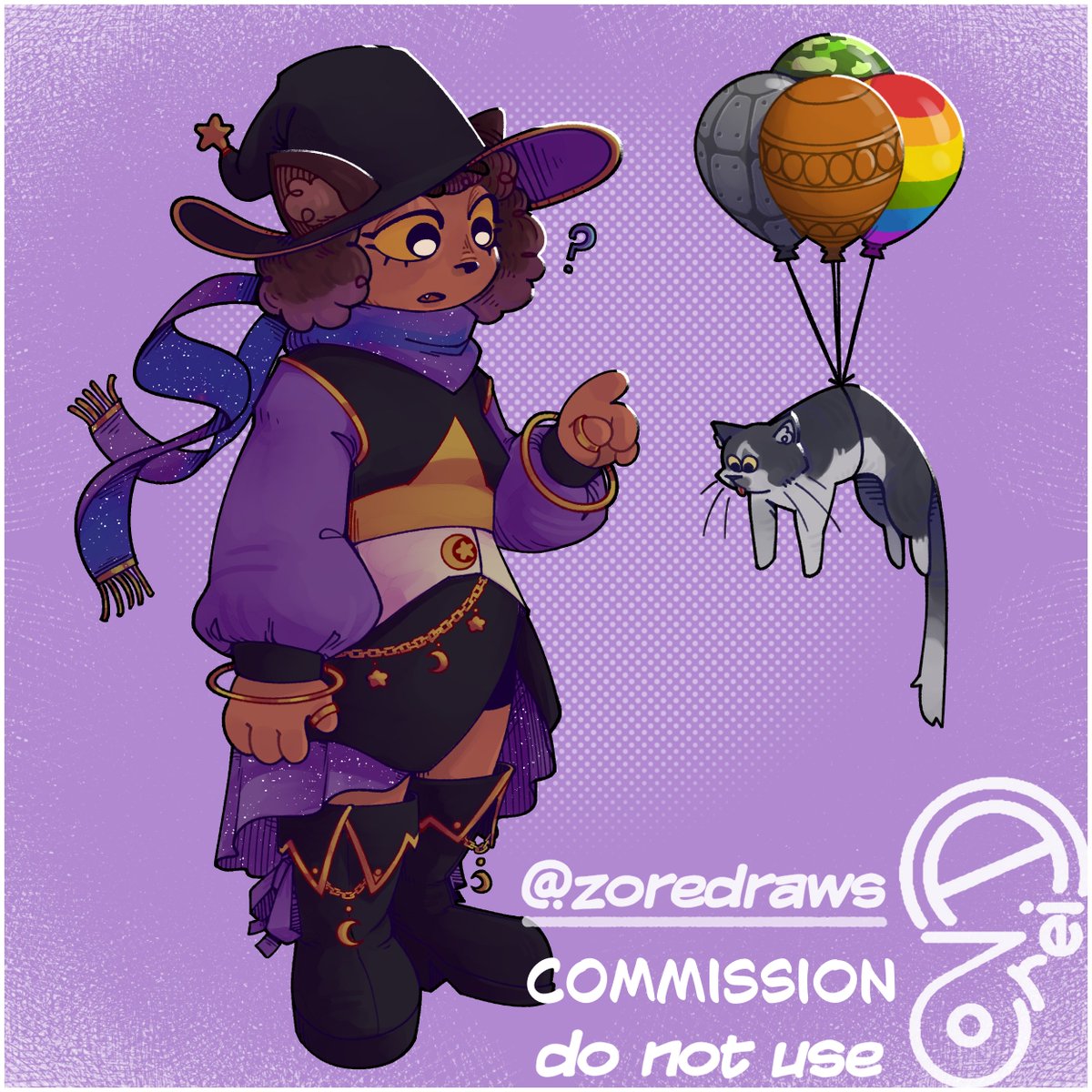 zoredraws's tweet photo. Hony's 🧙‍♀️🐈‍⬛🎈 Fullbody request https://t.co/htxPHmr8QY