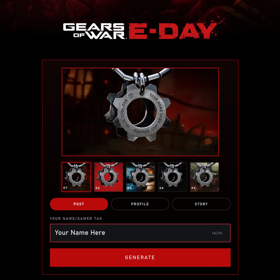 XBOX's tweet photo. Didn’t get your COG tag yet, recruit? ⚙️ We're back with our COG tag generator here: https://t.co/bKAEZSMr0Y https://t.co/Yo6JmeKUHy