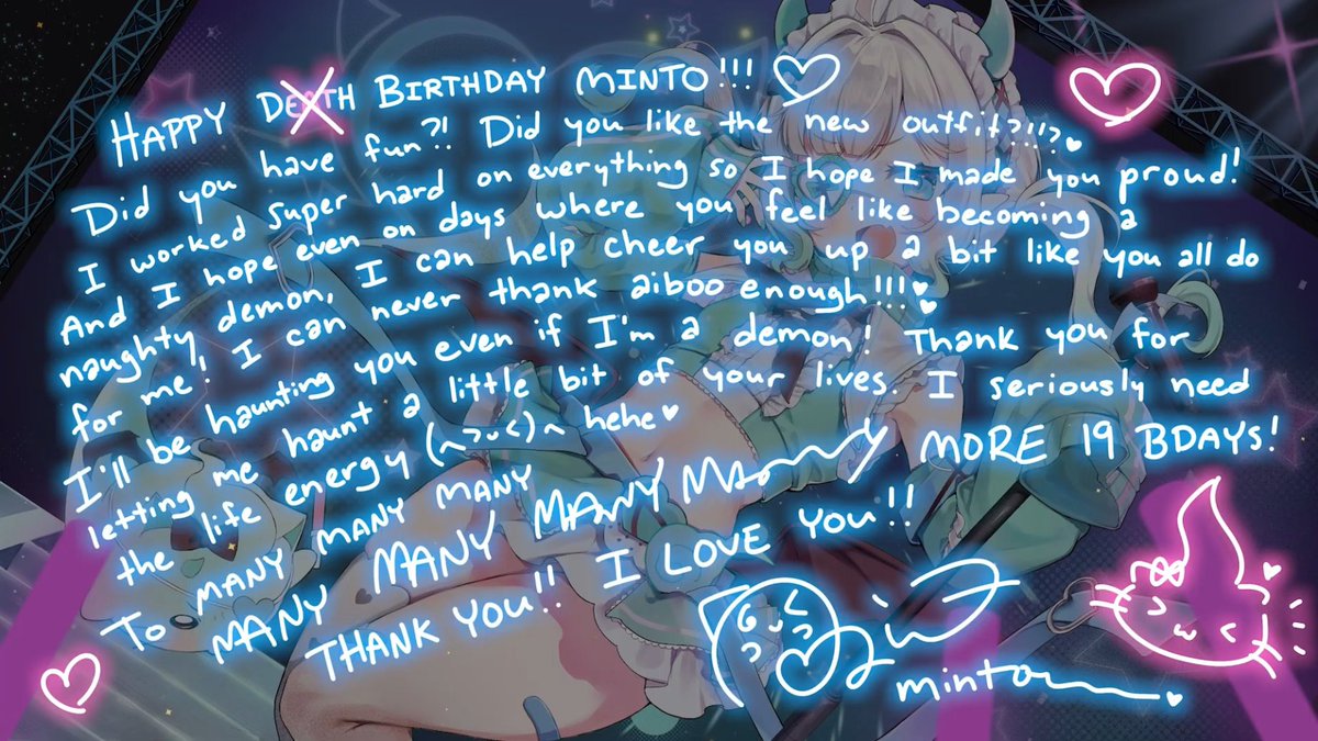 mat_daemon's tweet photo. She really is the best 💚 #MintoDemon3D https://t.co/ka2mnseBGC