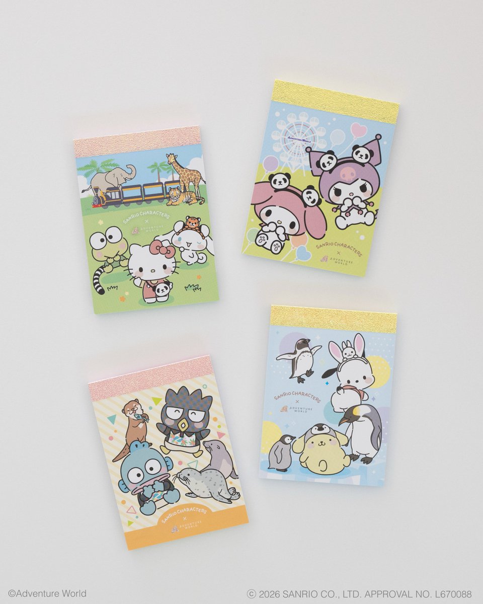 aws_onlineshop's tweet photo. ＼ ついにオンライン販売スタート！ ／
🎀アドベンチャーワールド × サンリオキャラクターズ🎀
パークやPOP-UPストアで大好評のコラボグッズが、満を持してオンラインショップに登場します🎉キュートな動物たちとキャラクターが一緒に過ごす、ここでしか手に入らない特別なアイテムです 🍀遠方でなかなか足を運べなかった皆さま、大変お待たせいたしました！ぜひこの機会にゲットしてくださいね🛒✨
🎁販売商品
・アクリルスタンドキーホルダー（4種）
・4Ｐメモ
・縦型トートバッグ（Ｌサイズ）
・ランチトート
・ステッカー（8種）
🗓️ 10月3日(土) 11:00〜 発売開始！
▽ 購入ページはこちら
https://t.co/HDM1fqwE5T

※数には限りがございます。
※各商品、お一人様あたりの個数制限がございます。
※売り切れ次第販売終了いたします。
※取扱商品は予告なく変更する場合がございます。
#アドベンチャーワールド #サンリオキャラクターズ