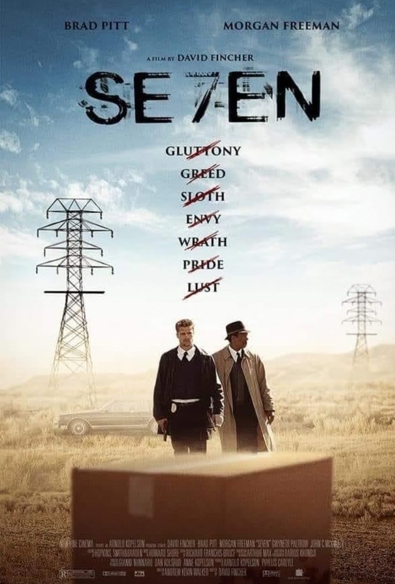 BunnyKWhyte's tweet photo. This week's theme for Spooky Szn '26 is Horror Noir. Tonight's movie pick is Se7en . Wanna follow along? Need movie recommendations? Curated by me https://t.co/wB9TQL8MM3 https://t.co/KdNdMde8Pm