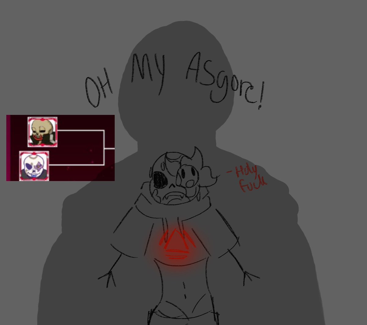 InkStickZ's tweet photo. Oh my poor boys you are going to get squished like an ant with your 4'8 foot ass (sorry milo)

(yes there will be a another drawing for this XD)

Plauge belongs to @Hells_Archive 

#OCSansPolls2026 https://t.co/fqRQfiDM51