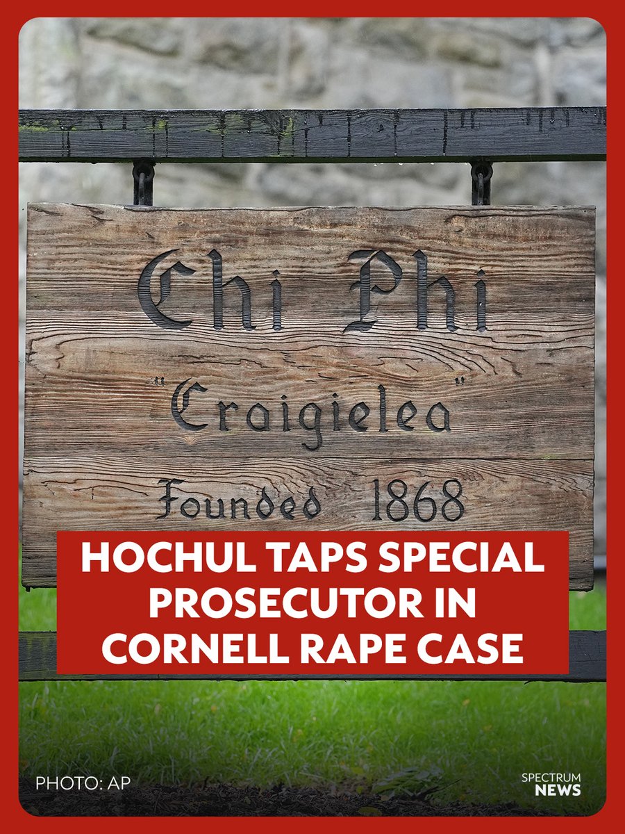 SPECNews1BUF's tweet photo. New York Gov. Kathy Hochul stepped in Thursday to name Attorney General Letitia James as special prosecutor in the sexual assault investigation involving an alleged 2024 rape at a Cornell University fraternity house. https://t.co/IXpqA7DXjQ