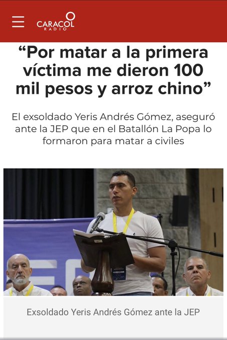 orlandorueda76's tweet photo. Confesión de un soldado ante la JEP https://t.co/lBCMgVJuuB