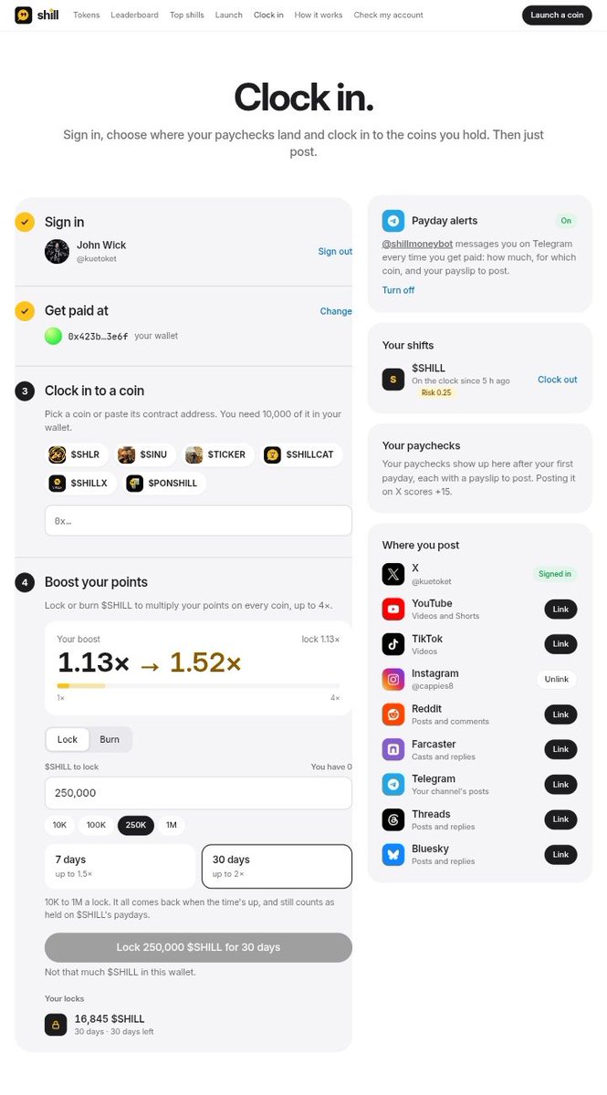 kuetoket's tweet photo. Full throttle on the timer! Tweeting consistently every 30 minutes to secure that 1.25x boost ⏱️🔥 Still faithfully HOLDing $SHILL—no selling here! Let's drain those rewards every 2 hours 🤑💸 @shillmoneyrh #SHILL

Ca: 0x93cff6dc0cf59680b8d85b9f3312a24bf1a7c1d8 https://t.co/bk9pbihV97
