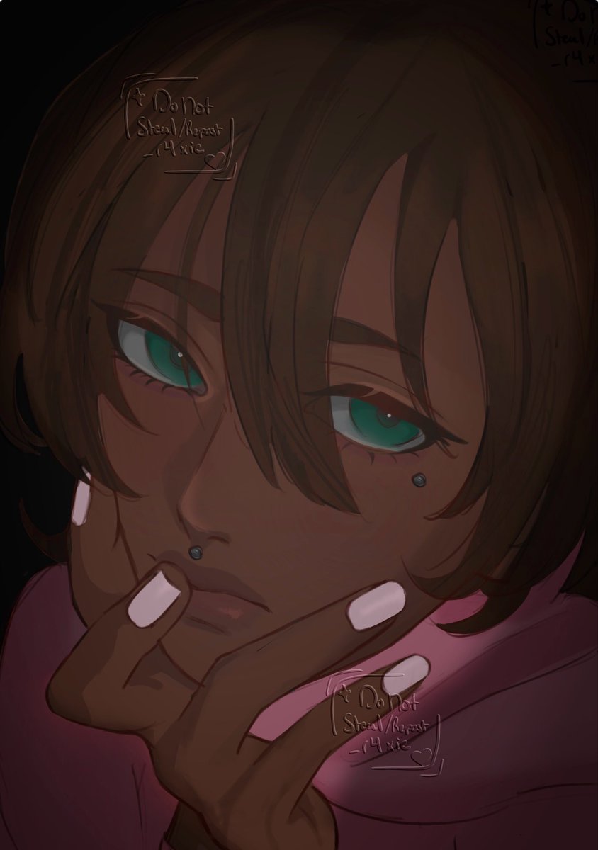 _r4xiee's tweet photo. my oc nyx in minimuse, as a chibi, and headshot (he’s a femboy) https://t.co/RwKivlezMn