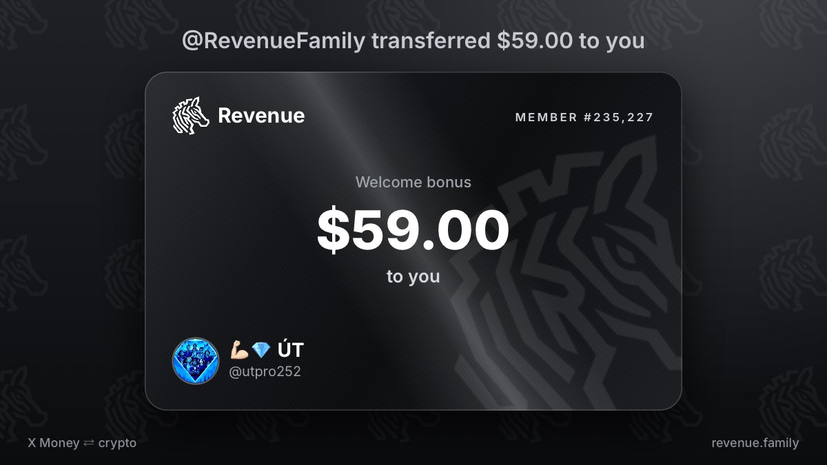 utpro252's tweet photo. @RevenueFamily $59.00 from @RevenueFamily, noted https://t.co/p1dPueixbd