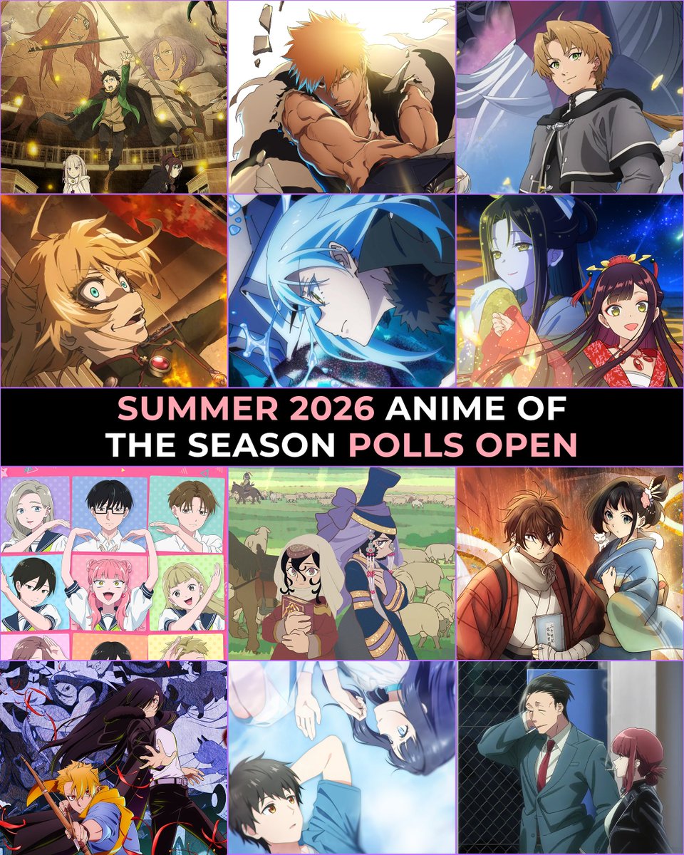 animecorner_ac's tweet photo. What was your favorite Summer 2026 anime? 👀

⌛ Don't forget to vote! https://t.co/1i3UmtRwA5
