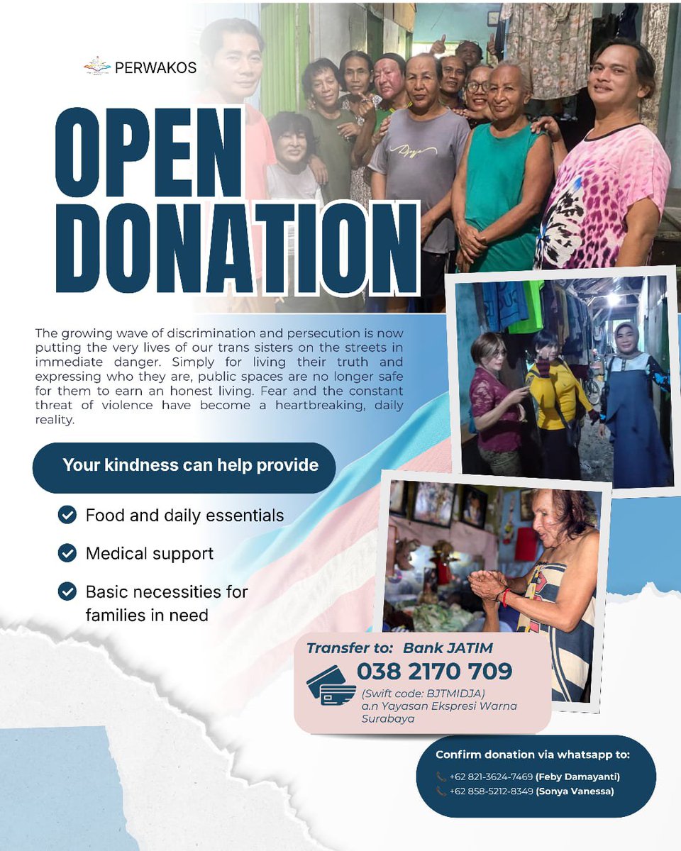 WaderMelony's tweet photo. My queer oomf please take consideration in helping elderly transwomen in Indonesian (perwakos) 😊 even 1$ equal to high currency here !! https://t.co/nl1rLleU9t