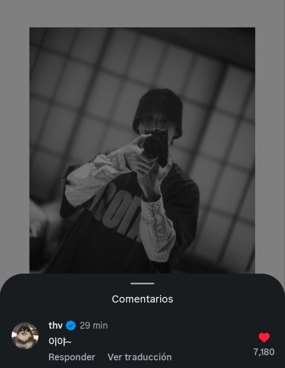 winter17_tkbear's tweet photo. Taehyung le dio like y comento la nueva publicacion de Jungkook en instagram 😭❤️

🐻 Wow~! https://t.co/N9JjjgpzCA