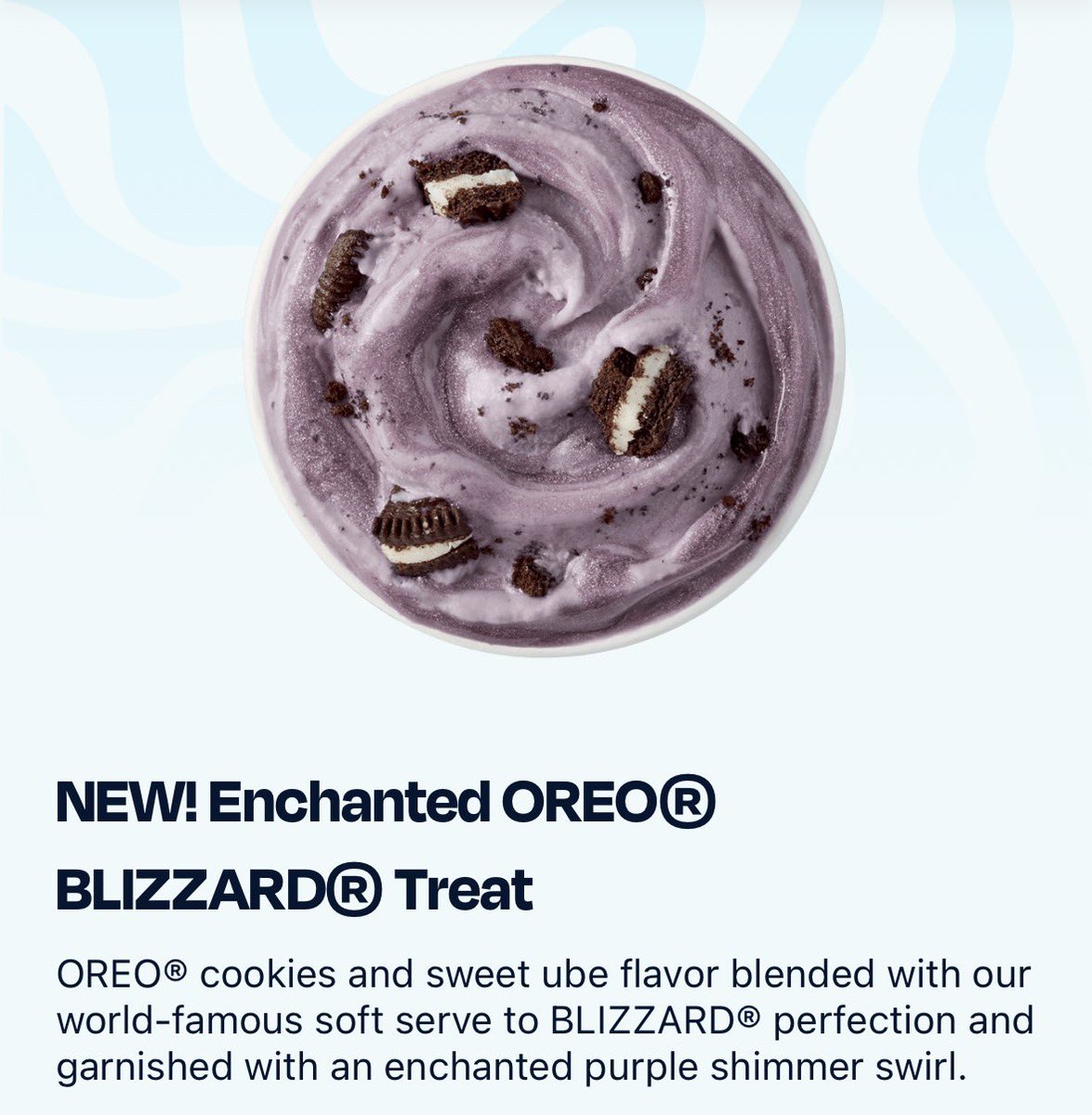 vee_ggwp's tweet photo. idk who needs to know this but dairy queen has a new oreo ube blizzard 🤤 https://t.co/3qbCcPMy6q