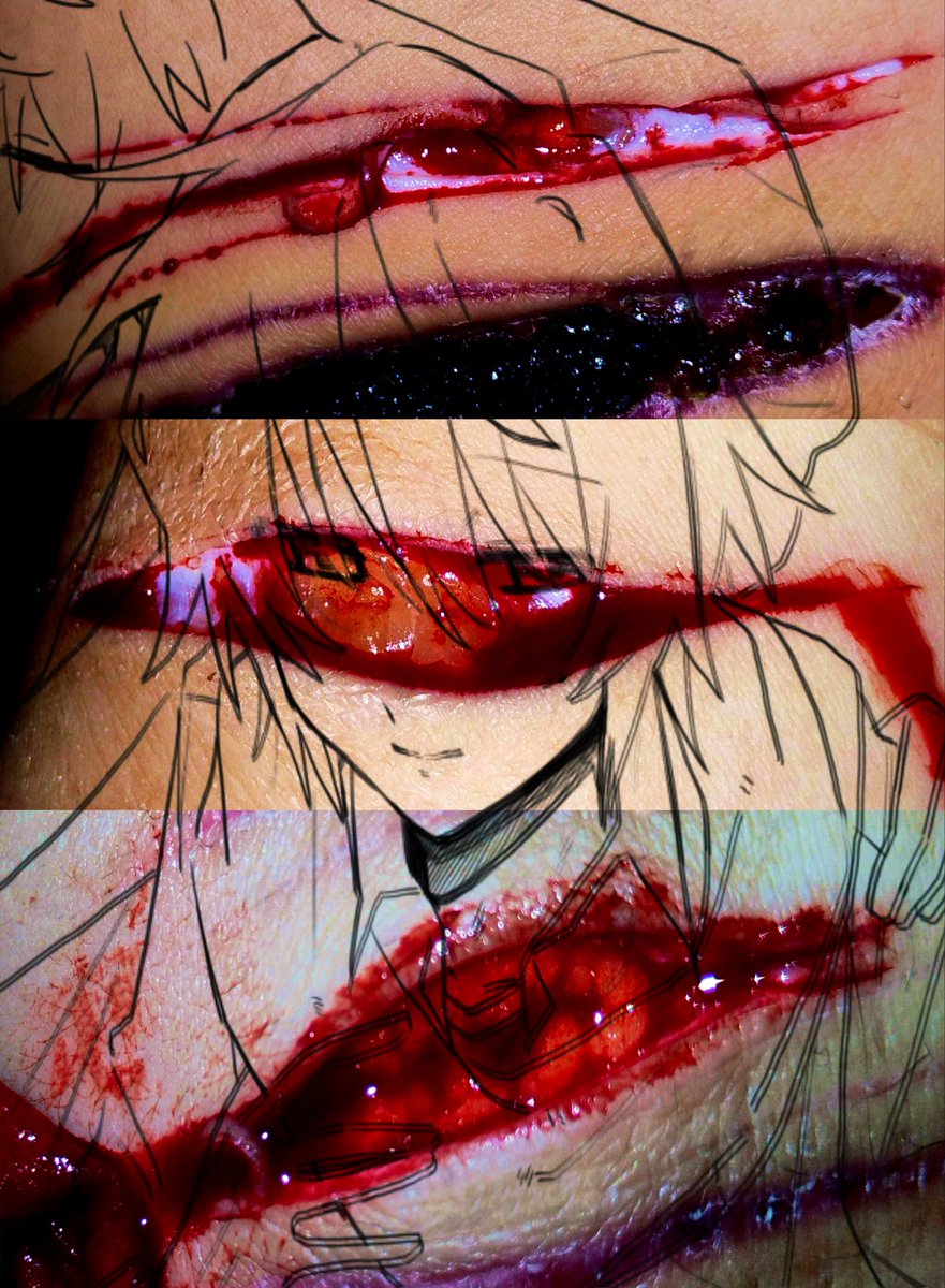 valzie_0's tweet photo. when i multiswipe i sometimes cut out strips of flesh and i sometimes eat it
anyways beans beans beans!! #shedtwt #ouchietwt #sh
FAKE SFX MAKEUP FOR HALLOWEEN block dont report https://t.co/Dv4W2XBVTF