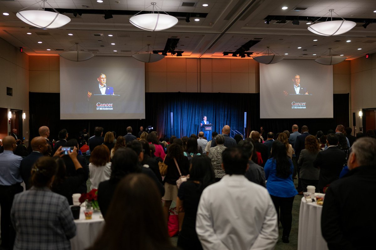 ppisters's tweet photo. I was blown away by how many @UTMDAnderson teammates gathered to celebrate my nine years as president and more than 30 years of service to this unbelievable organization. I will always remember it. #EndCancer #thread 1/10 https://t.co/3l9SF1cSgg