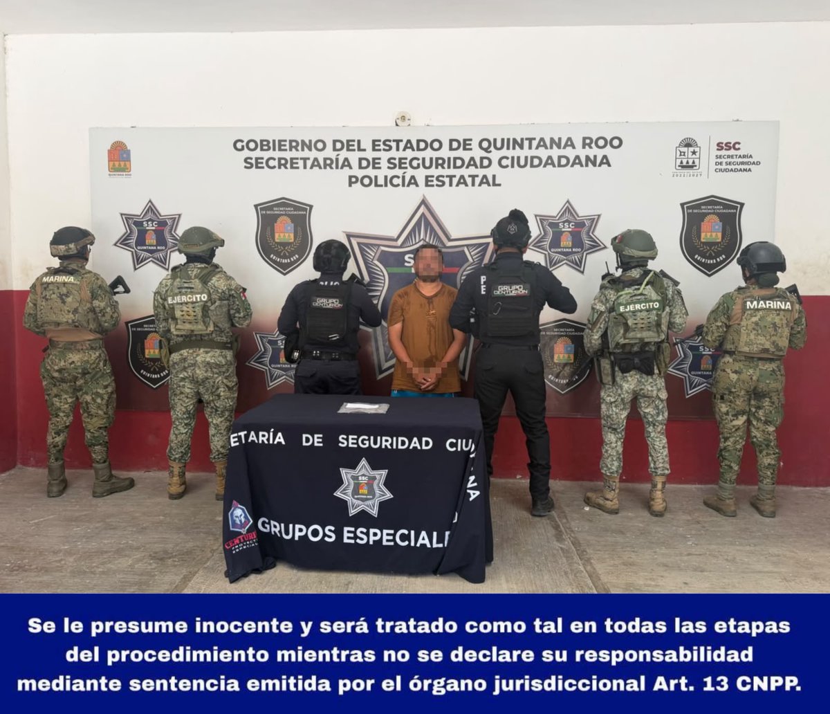 SSC_QROO's tweet photo. Se realizó la detención de Edwin Manuel “N”, presunto implicado en delitos contra la salud.

📲https://t.co/ViwVJhptKS

#UnidosParaTransformar
#QuintanaRooCeroImpunidad
#NoHayImpunidad
#QuintanaRooSeguro https://t.co/MoKFdZLbRE