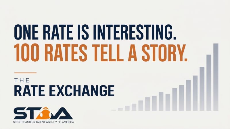 STAAtalent's tweet photo. What does sports broadcasting pay? 💰

The Rate Exchange now includes hundreds of compensation reports submitted by sportscasters themselves.

Play-by-play. TV. Radio. Hosting. Reporting. And more.

Give a rate. Get the rates.  → 
https://t.co/irQGTtQqlx https://t.co/HMXBWnyblk