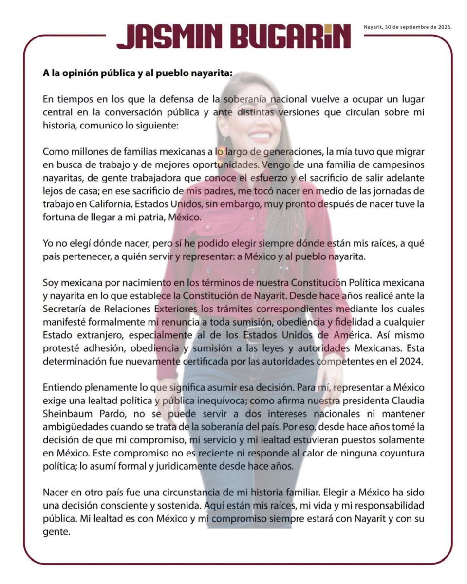 _VicenteSerrano's tweet photo. Preguntan el “por qué” de mi insistencia con el tema de la doble nacionalidad de @JasminBugarin.

Sencillo, soy periodista y creo que alguien le mintió a la Presidenta @Claudiashein y a @LuisaAlcalde.

El tiempo me dió la razón: No ha renunciado a su ciudadanía estadounidense. https://t.co/ByivDhaKXH