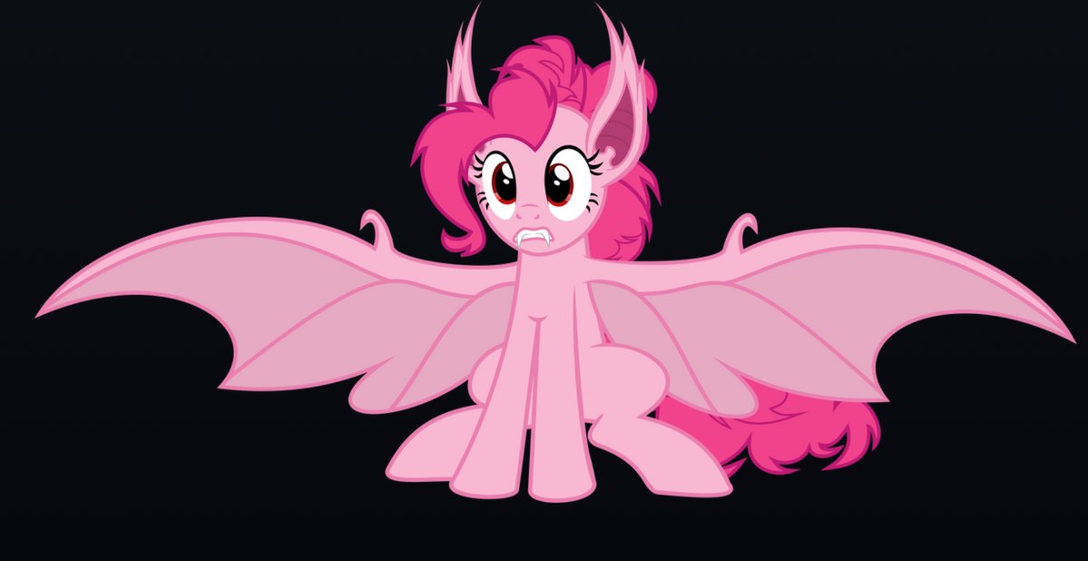 pinkiepiethzxD's tweet photo. 🌑🦇Huh!? Am Bat now guest am joining🌑🦇 @LunaMoon0v 
tags @20Per_centCool @derppony14 @arcade_duck #pinkiepie #mylittlepony #bat https://t.co/dQwnatbYsD