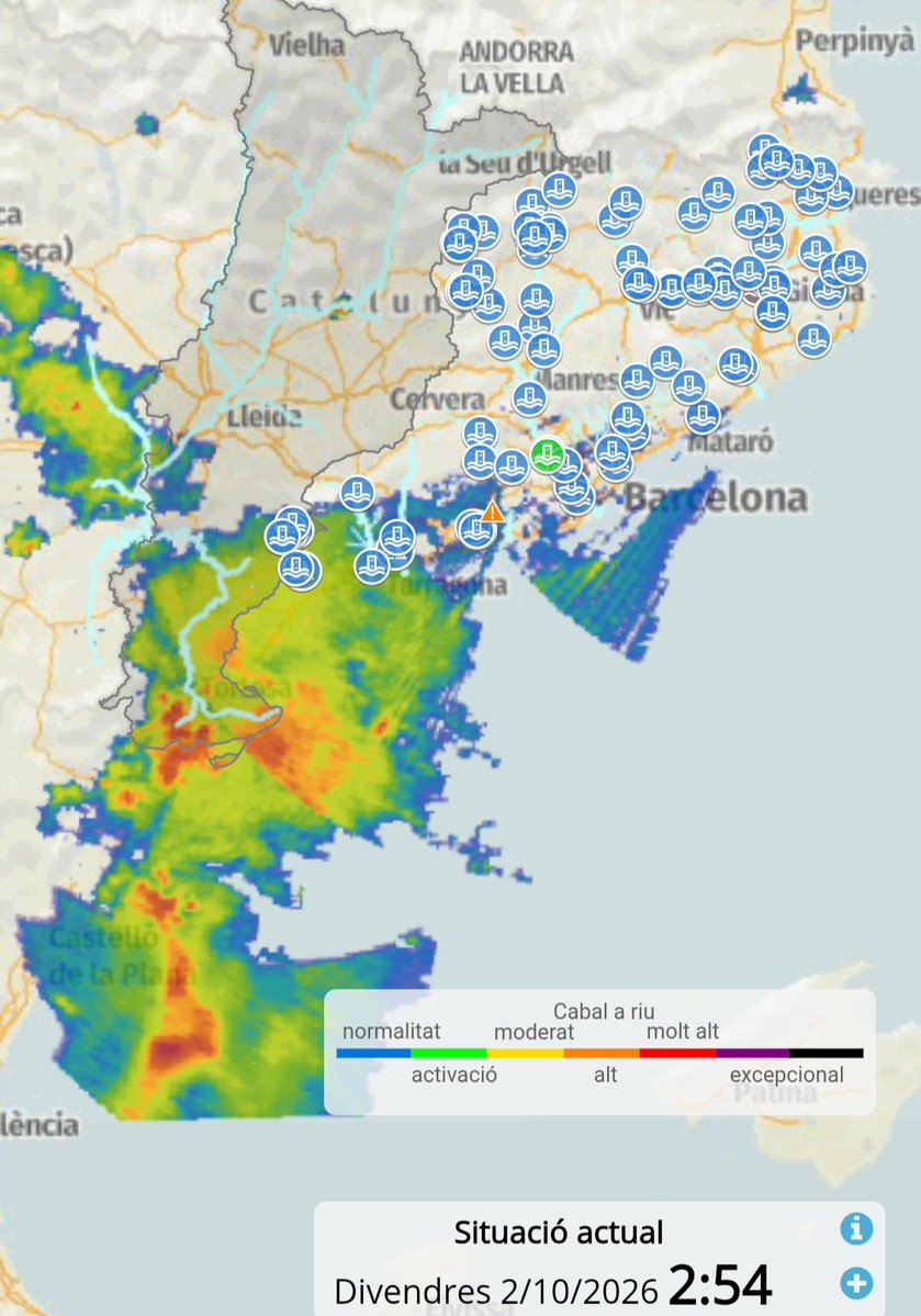 emergenciescat's tweet photo. L'@aigua_cat ha emès un avis de risc hidrològic comarcal per meteo adversa al Montsià. 

Afectacioʻ xarxa fluvial amb possibles augments sobtats de cabal. 

#INUNCAT https://t.co/OYQ945Ji9h