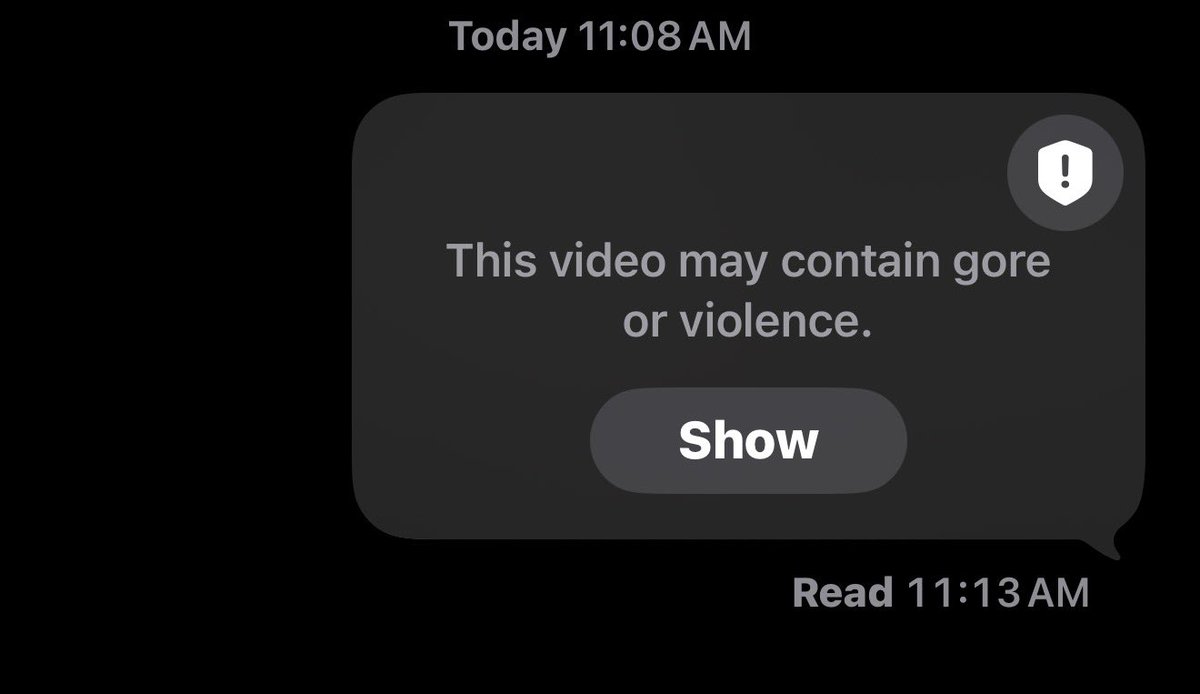 drjoshcsimmons's tweet photo. Apple is now censoring anti-immigration material you send in your PRIVATE texts. Creepy incels at Apple are reading everything you text your wife. 

(this video did not contain gore) https://t.co/8BCGT1el8l