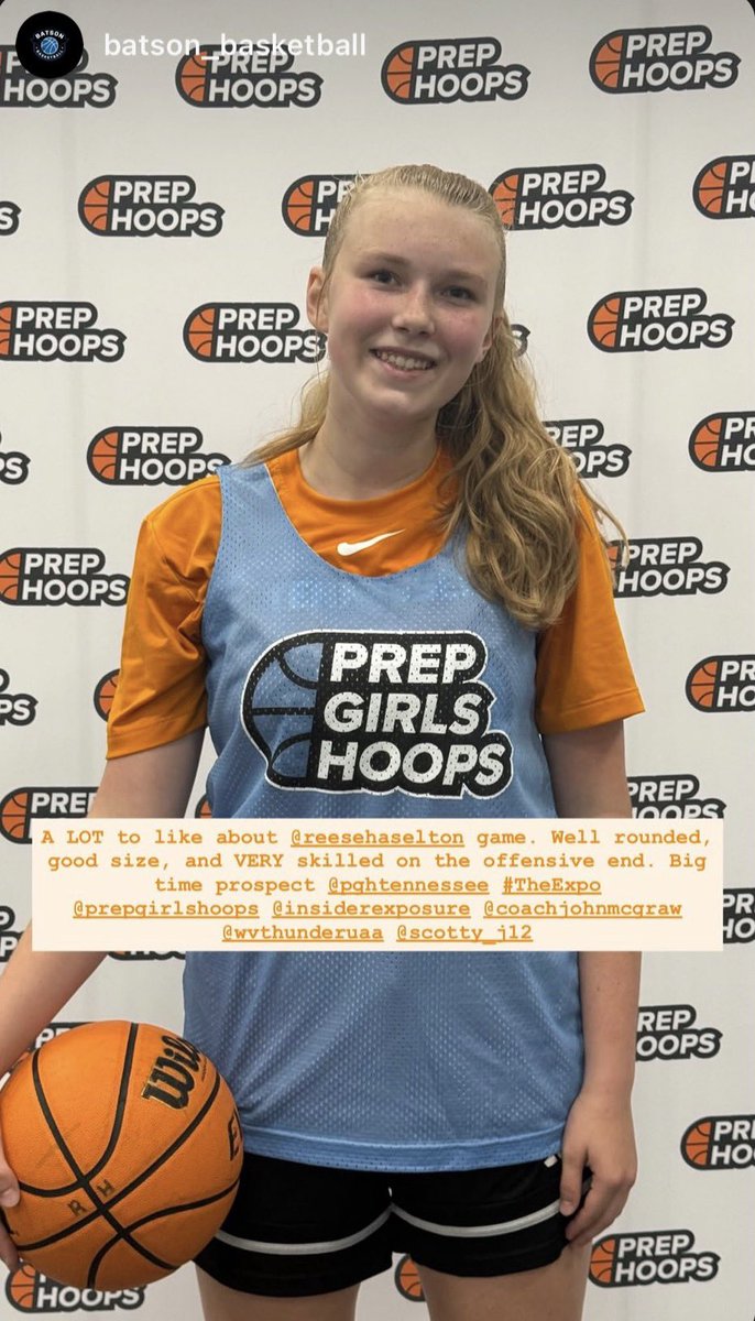 ReeseHaselton's tweet photo. Had a great Sunday at the PGH Expo. I’m excited to be on the list of top performers.  I really enjoyed meeting some new people too!  @BatsonBBall 
Thank you @PGHTennessee for putting on an amazing camp! @TinnonBrandon @MeadeHoops @_BlakeDerrick  @Scottejohnson12 @Brian_Mallory https://t.co/lOlUQ7SxU9