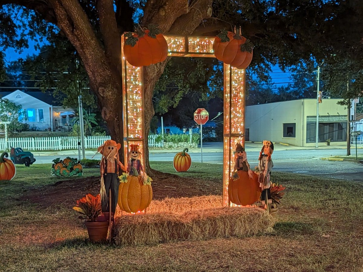 COPinevillela's tweet photo. 🍂📸 Fall photo alert, Pineville! 🍂

Downtown is all dressed up for fall! Come take your pictures in our fall picture frame and stroll through the tunnel of lights on Hospital Boulevard. 🎃✨

Bring the family, strike a pose, and tag us in your photos — we want to see them! Free and glowing every evening.

#PinevilleLA #FallInPineville #DowntownPineville #PinevilleProud