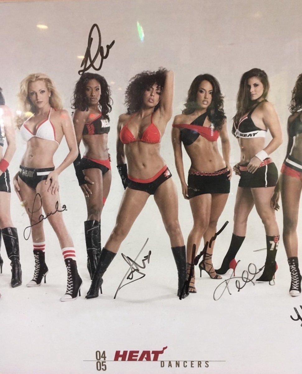LayTalkPodcast's tweet photo. Throwback Thursday 💋 2004–05. My rookie year as a Miami Heat Dancer and our annual Heat Dancers poster. ❤️ This was such a special chapter of my life, before WWE and everything that came after. So many great memories from those Miami days. https://t.co/YhimjyR0uK