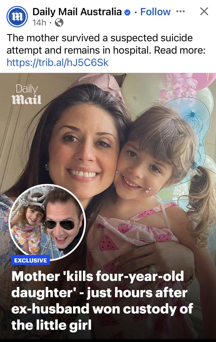 TodaywithJulius's tweet photo. A mother kills her 4-year-old daughter hours after her ex-husband won custody. 

A woman in the comments says that women kills their kids for escape and protection.

Leave it to women to make excuses for other women killing their kids. https://t.co/lUj3dr3qG2
