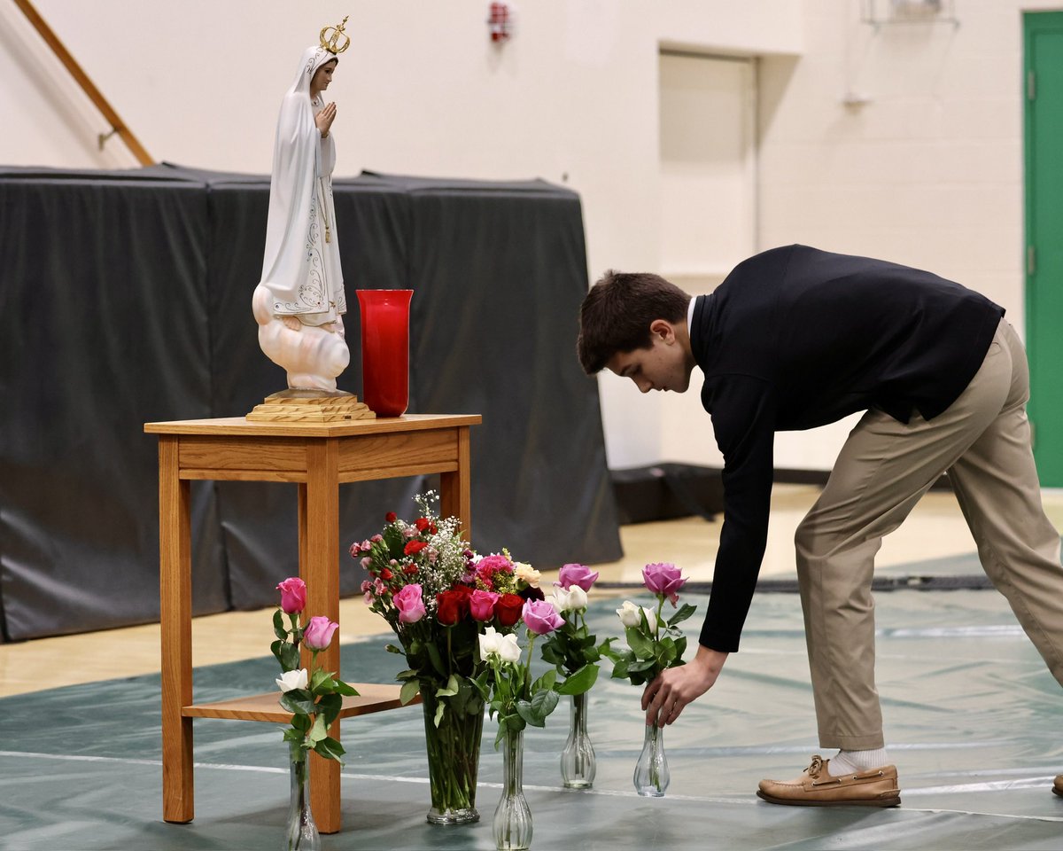 AustinPrep's tweet photo. By tradition, the Catholic Church dedicates each month of the year to a certain devotion. The month of October is dedicated to the Most Holy Rosary. To honor this tradition, the Office of Mission and Ministry prepared an all school Rosary on Thursday. https://t.co/FU3C0LzXfu