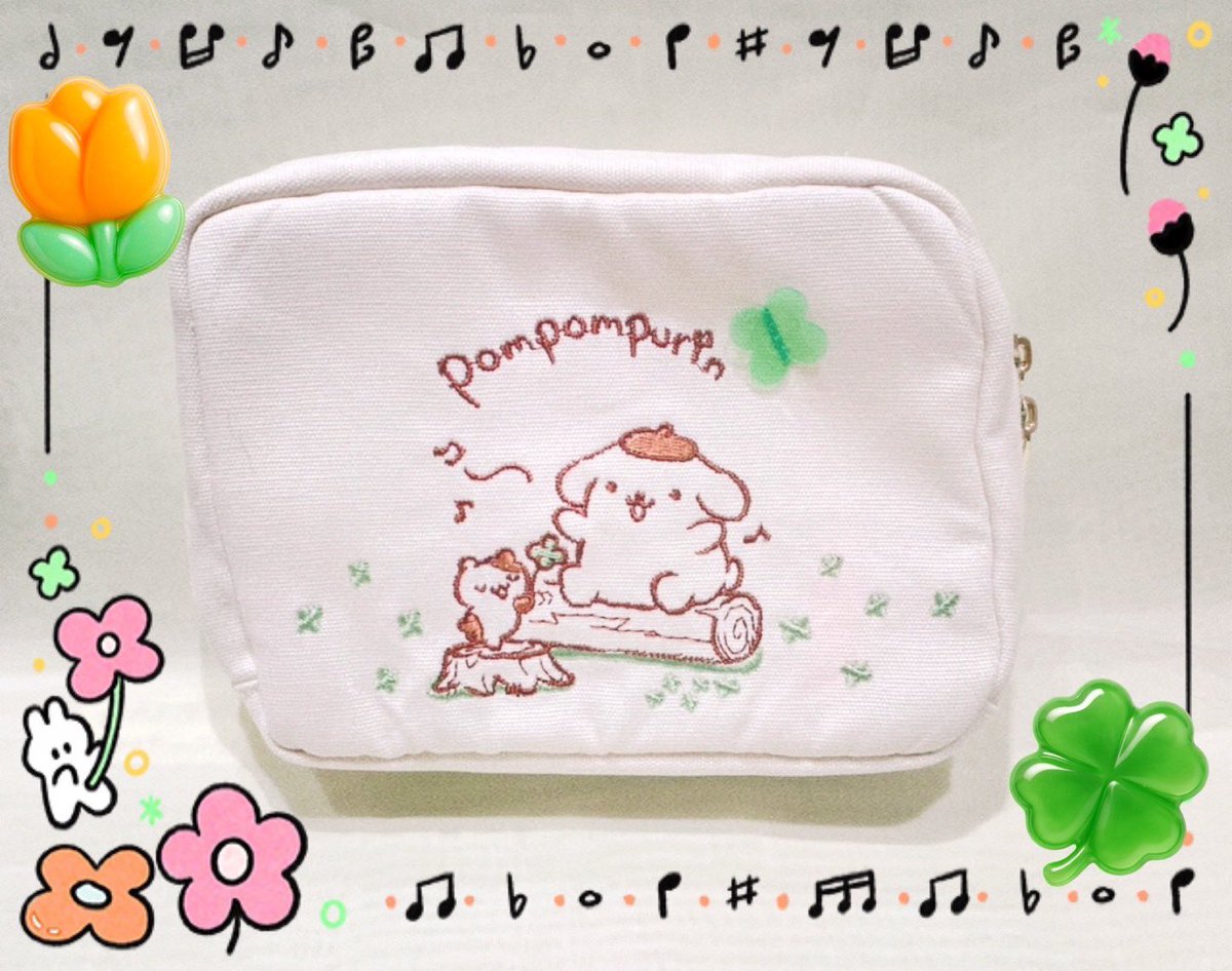 munyu_nagoya's tweet photo. 🍀再入荷情報🍀

#サンリオキャラクターズ より
#ポムポムプリン
 『ほのぼのピクニック　スクエアポーチ』が再入荷しました✨

キャラクターの刺繍入りで日常使いしやすいポーチ🍮

名古屋パルコ東館B1階にてご来店お待ちしております🏯
 #サンリオ #sanrio https://t.co/uxW1v05xib