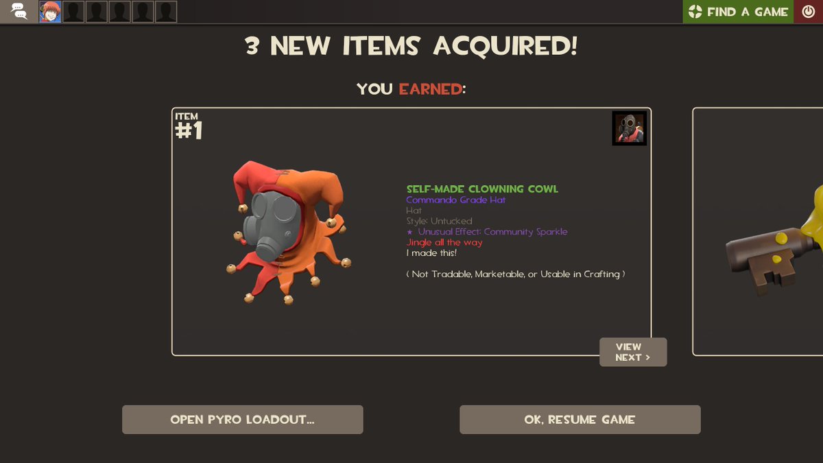 CyanPlastic's tweet photo. TF2's Scream Fortress is here! And Valve picked one of the items I worked on! Plus it jingles! Thanks everyone! https://t.co/WTaGdTPIwC