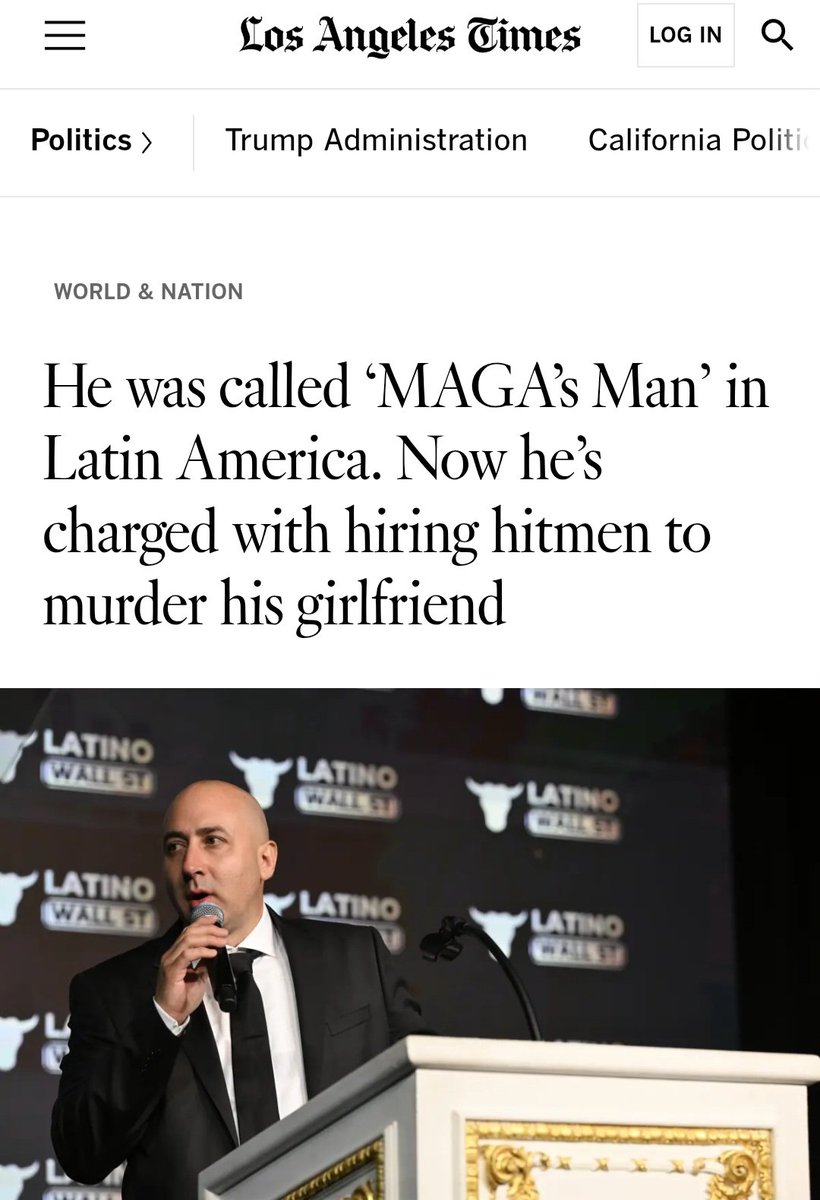 BenjaminNorton's tweet photo. This is absolutely insane! The US government is desperately trying to protect a drug-trafficking network of corrupt right-wing political operatives, election meddlers, and assassins in Latin America.

Bolivia's attorney general was investigating the US asset Fernando Cerimedo, a criminal who hired hitmen to kill his pregnant ex-girlfriend.

Cerimedo oversaw a large scheme of US-sponsored election meddling in Latin America, putting in power right-wing, pro-US politicians by rigging elections, operating countless bots, and spreading mountains of disinformation online.

Cerimedo worked for pretty much all of the right-wing, pro-US leaders in Latin America, and he collaborated very closely with the Trump administration. He was given an award in Mar-a-Lago a few weeks before he was arrested, and was photographed with Donald Trump Jr.

This scandal was all exposed when Cerimedo failed to assassinate his pregnant ex-girlfriend, and was subsequently arrested. She has since revealed a lot of his dirty laundry, with thorough evidence.

Bolivia's attorney general has also been investigating Cerimedo for drug trafficking and money laundering.

So the Trump administration got desperate to silence the Bolivian attorney general. First the US government hit him with sanctions, and now it ordered the corrupt right-wing Bolivian government to arrest him, to stop the investigation into the criminal Cerimedo.

Now, in Kafkaesque fashion, the US government claims he was arrested because of supposed drug trafficking and corruption. But he was the one investigating the drug trafficking and corruption of a powerful US asset!

The US government is the main protector of drug cartels in Latin America.