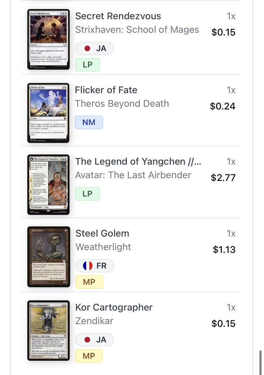 FlVEGRAM's tweet photo. Didn’t look when placing an order and got a fr*nch card like idc what language it is but not fr*nch 💔💔💔 https://t.co/TBVpncYDV1