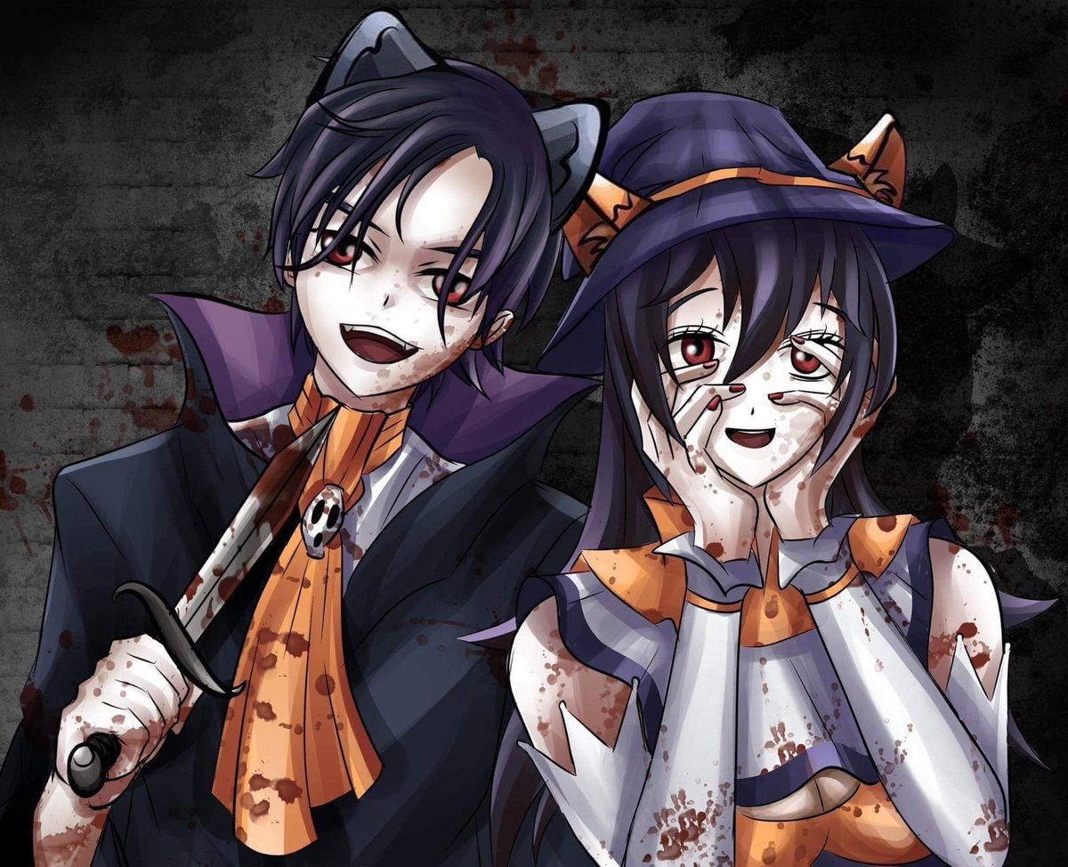 RinkashimeVT's tweet photo. Ha I'm posting something it's spooky month time I will be attempting to stream every day hehe have a amazing month and come enjoy the month with these lol shadow nekos!!! https://t.co/PPQWBd2TTq